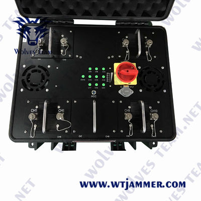 2500m 600W Waterproof Anti Drone Jammers 240VAC UAV Drone Jammer
