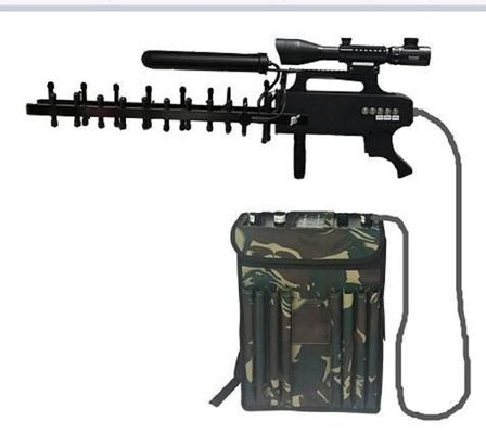 WIFI GPS 8AH Anti Drone Jammer DC-24V Lightweight 15W Portable