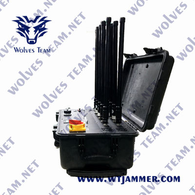 FCC CDMA 960MHz GSM Portable Signal Jammer 220W Waterproof Signal Jammer