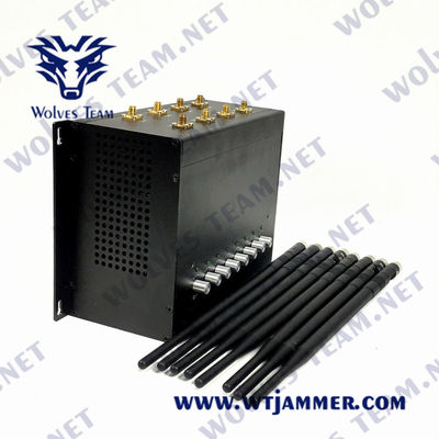 8 Channels 240VAC WiFi LoJack Jammer 50m UHF VHF  3G 4G 5G GPS