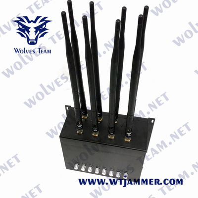 8 Channels 240VAC WiFi LoJack Jammer 50m UHF VHF  3G 4G 5G GPS