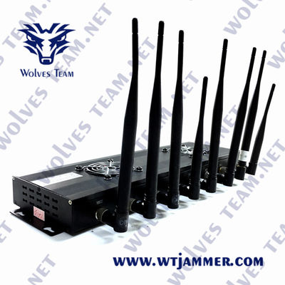 3G 4G 5G GSM Lojack Mobile Phone Blocker AC100V 35W GPS VHF UHF Jammer