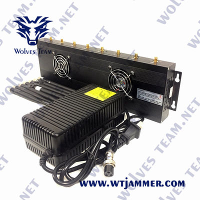 3G 4G 5G GSM Lojack Mobile Phone Blocker AC100V 35W GPS VHF UHF Jammer
