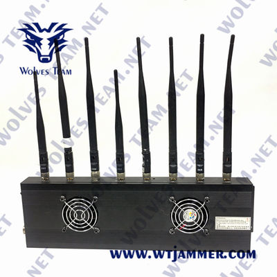 3G 4G 5G GSM Lojack Mobile Phone Blocker AC100V 35W GPS VHF UHF Jammer