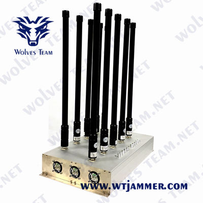 CDMA GSM 5G LTE  Mobile Phone Jammer 50m Lojack VHF UHF Jammer