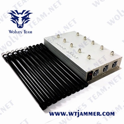 CDMA GSM 5G LTE  Mobile Phone Jammer 50m Lojack VHF UHF Jammer