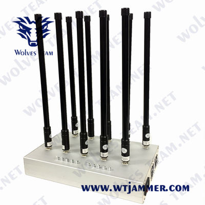 CDMA GSM 5G LTE  Mobile Phone Jammer 50m Lojack VHF UHF Jammer