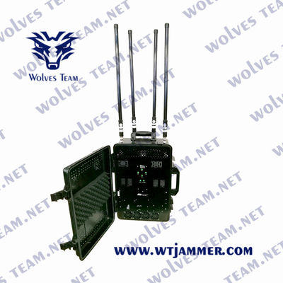 UMTS WCDMA Pelican IP65 VHF UHF Jammer 900W For Military VIP Vehicle Convoy