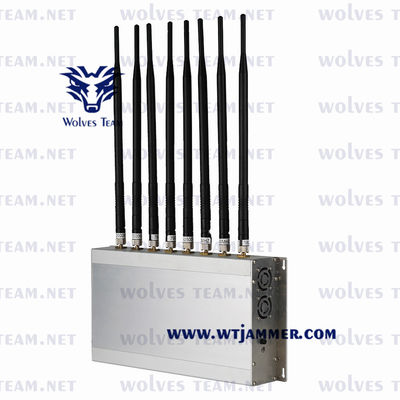 40W GSM LTE 5G Mobile Phone Jammer Lojack VHF UHF Signal Blocker