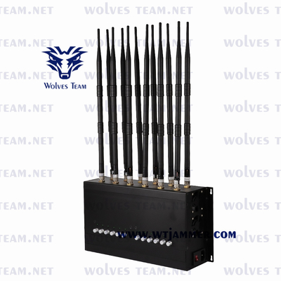 GPS Lojack 160w 100m GSM Phone Jammer 16 Bands 3G 4G 5G For Meeting Room