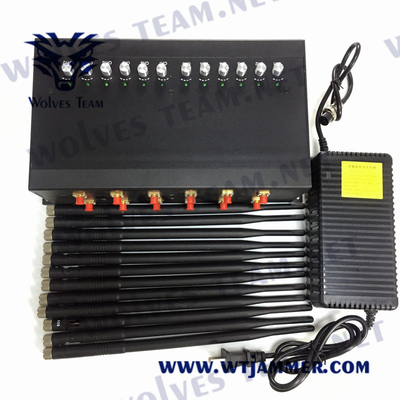 CDMA 24W Mobile Phone Blocker Jammer 12 Antennas DCS GSM GPS WIFI