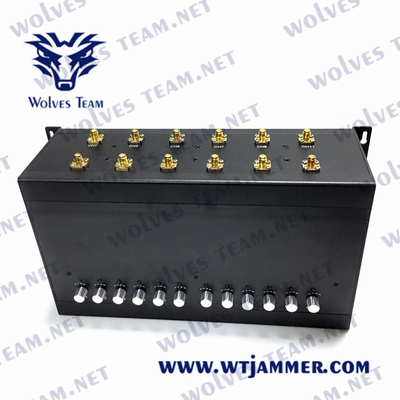 DCS GSM GPS WIFI 50m Cell Phone Signal Jammer 3G 4G 5G 10 Antennas UHF VHF