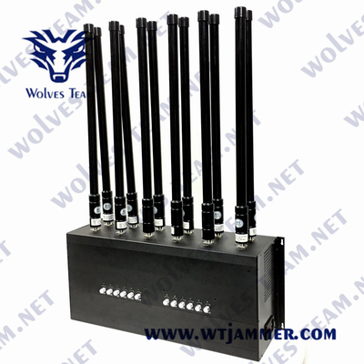 DCS GSM GPS WIFI UHF VUH Jammer CDMA 24W 12 Antennas Desktop
