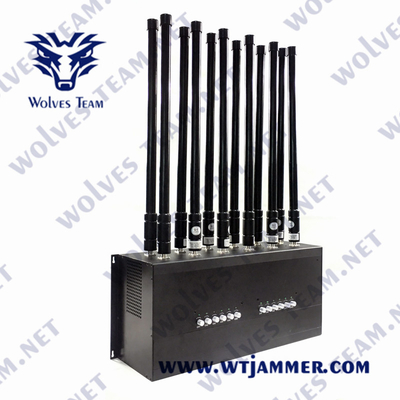 DCS GSM GPS WIFI UHF VUH Jammer CDMA 24W 12 Antennas Desktop