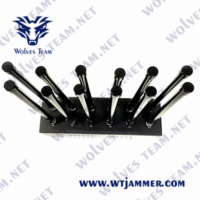 DCS GSM GPS WIFI UHF VUH Jammer CDMA 24W 12 Antennas Desktop