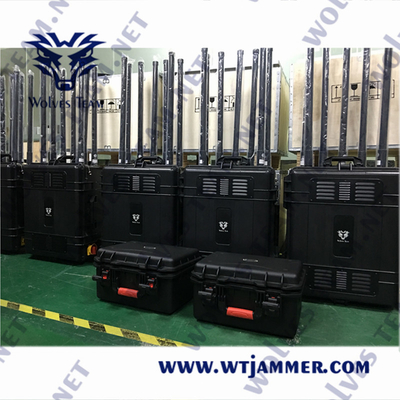 8 Antennas Bomb Signal Jammer 300 Watts VHF UHF For VIP Security