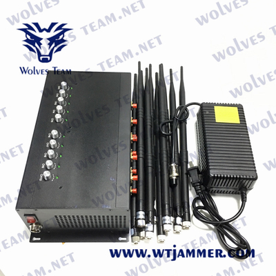 90W Cell Phone Jammer 3G DCS PHS 4G 5G Jammer CDMA GSM With AC Adapter