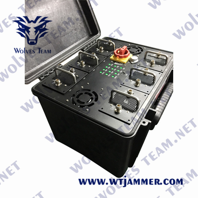 150m Portable Bomb Jammer WIFI GPS GSM CDMA 3G 4G 5G Pelican Case 30AH