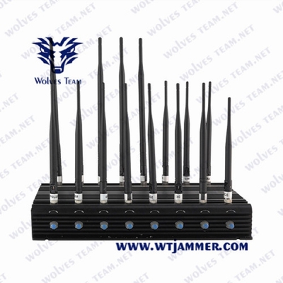 3G 4G 5G GSM Lojack Cell Phone Jammer AC100-240V 35W Remote Control