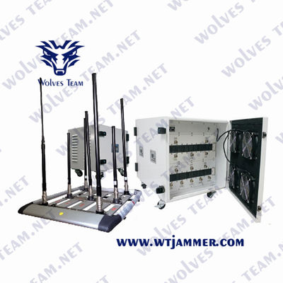 Buy Milit-ary Units IED Bomb Jammer 500w WIFI 5.8 GPS GSM 3G 4G 5G Cell Phone Signal Jammer online manufacture