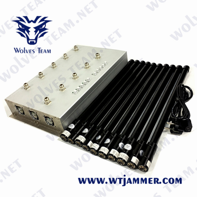 GSM Lojack Cell Signal Jammer 10 Antenna 80 Meters 50W All Bands