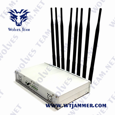 3G 4G 5G WiFi Lojack GPS Signal Jammer CDMA GSM 50W With AC Adapter