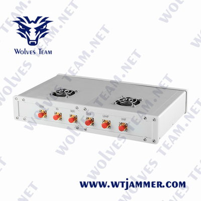 3G 4G 5G WiFi Lojack GPS Signal Jammer CDMA GSM 50W With AC Adapter
