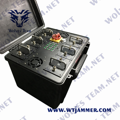 300W Bomb Signal Jammer DCS PCS 8 Bands Military 5G GSM CDMA