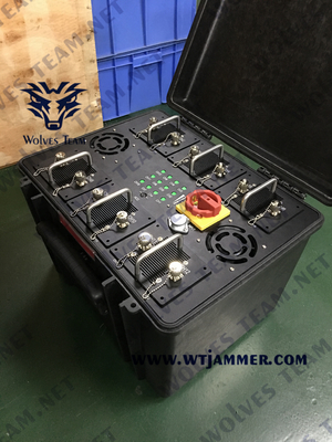 300W Bomb Signal Jammer DCS PCS 8 Bands Military 5G GSM CDMA