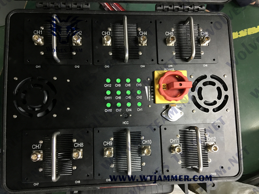 GSM CDMA Vehicle Signal Jammer 1000W Adjustable 3G 4G 5G WIFI 2.4G 5.8G GPS