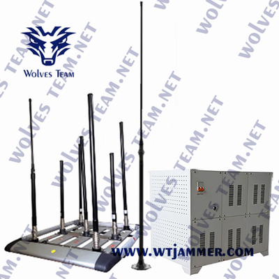 500 Meters Portable Bomb Jammer Aluminum Alloy Casing 2G 3G 4G 5G 500W