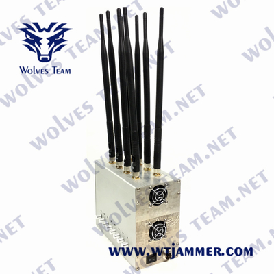 CDMA GSM Lojack Signal Jammer UHF VHF 2G 3G 4G 5G 80W 240VAC