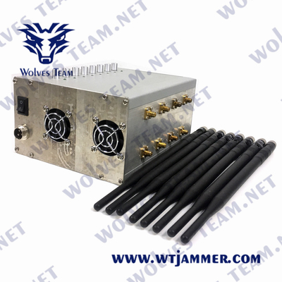 CDMA GSM Lojack Signal Jammer UHF VHF 2G 3G 4G 5G 80W 240VAC