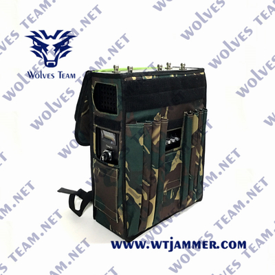 6 Bands Backpack Signal Jammer GSM 80 Watt Portable Signal Jammer For Army