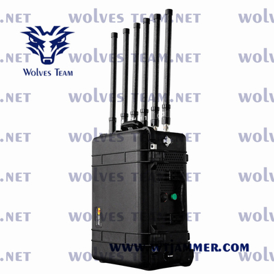 5000 Meters Anti Drone Jammers 150W GPS Signal Uav Drone Jammer