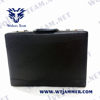 40W Portable Signal Jammer Adjustable RF 150m Handheld Suitcase GSM DCS