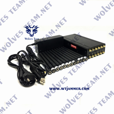 CDMA GSM RF Signal Jammer 3G 4G 5G WiFi Handheld 12W  UHF VHF