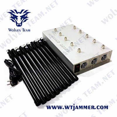 Adjustment 12 Antenna Cell Phone Signal Jammer 2g 3g 4g 5g Wifi 5.8g