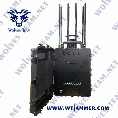 Waterproof Drone Signal Jammer 2000m High Power For GPS WiFi 2.4G 5.8g