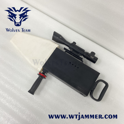 Rifle Type Anti Drone Jammer Gun GPS Wifi Signal Blocker 1000-1500 Meters Intercepting Drone