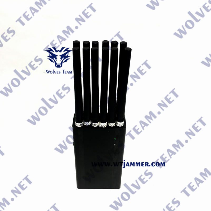 Remote Control Phone Signal Blocker 12 Antennas For 3G 4G 5G WiFi UHF VHF GPS Lojack
