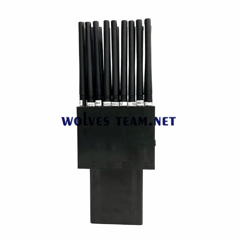 Handheld 16 Antennas Phone Signal Jammer GSM 3G 4G 5G WiFi Bluetooth VHF UHF RF Cellular
