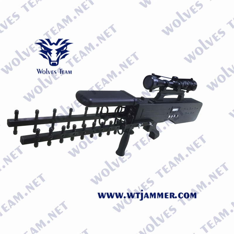 Military Anti UAV Drone Jammer WIFI GPS RF Control Signal Blocker Portable up to 4500 meters