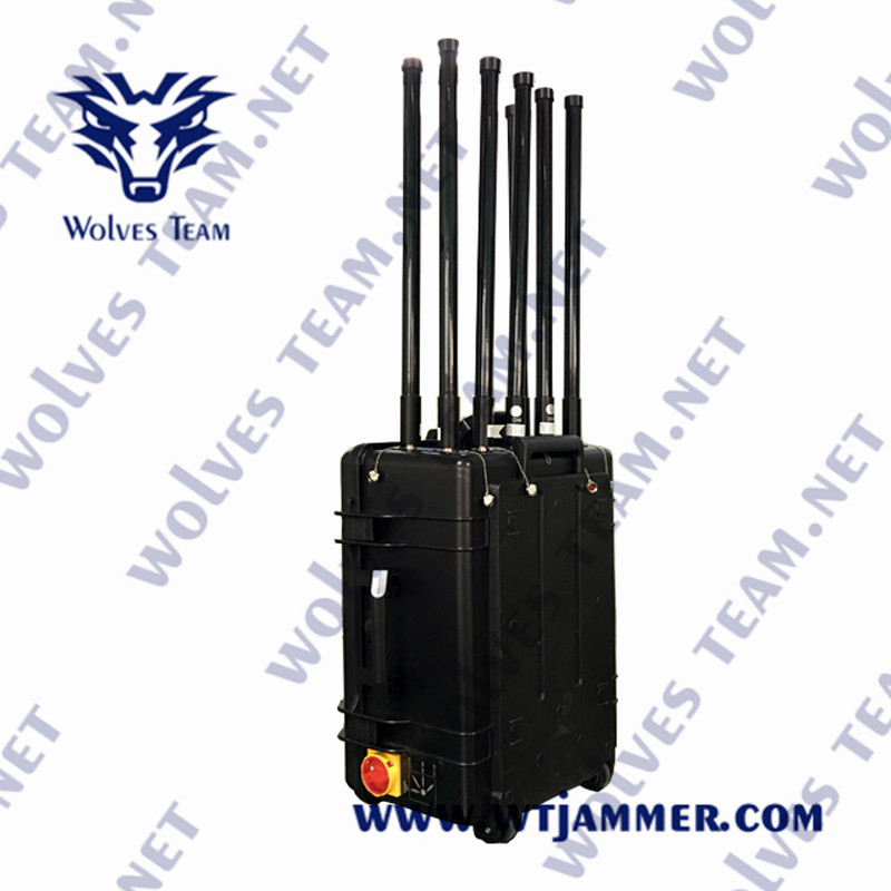 100 Watt Portable 4 Bands Drone Signal Jammer IP65 Waterproof GPSL1 WIFI2.4G WIFI5.8G Signal Jammer