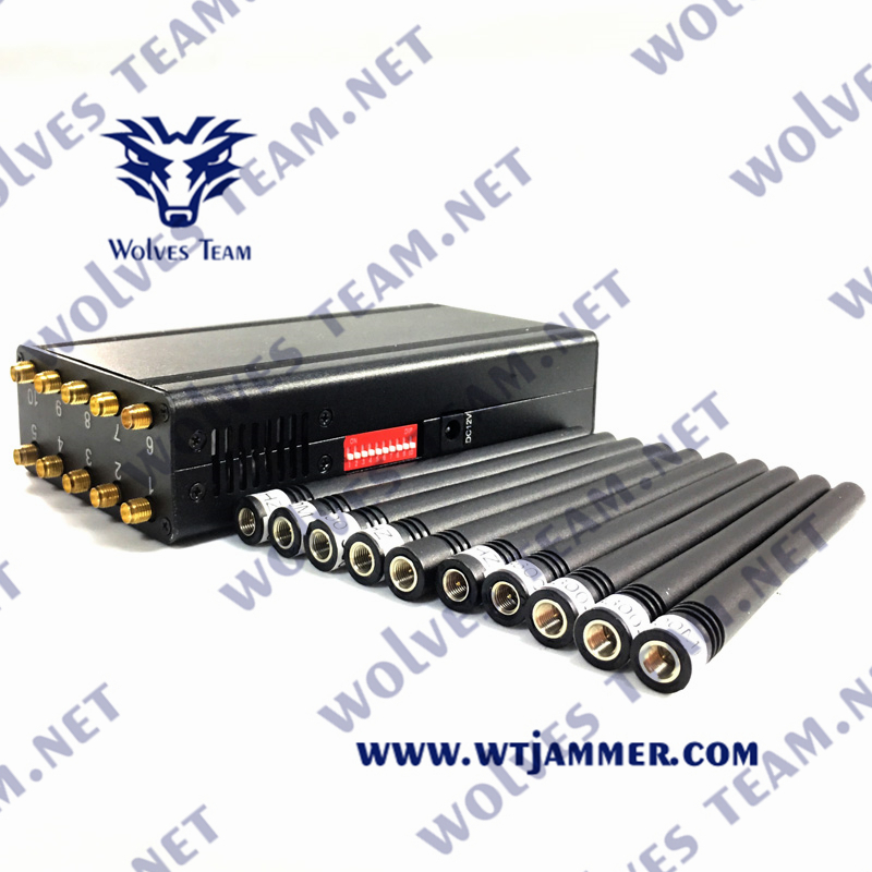 Portable 16 Antenna RF Signal Jammer Mobile Phone Cellular 2G 3G 4G 5G WIFI GPS Blocker 20 Meters