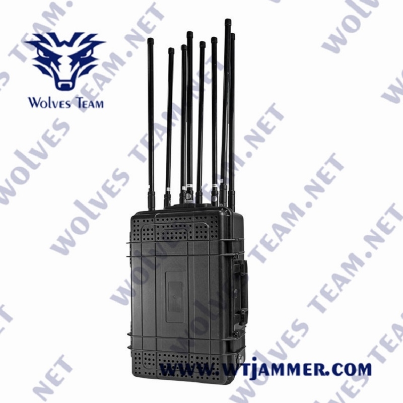 7 Bands Portable Signal Jammer with Lightweight Design 36.00Kg Weight and 300-1000m Jamming Radius