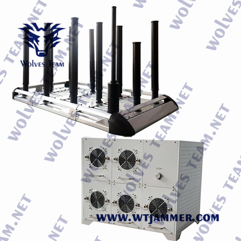 600W High VHF UHF WIFI 3G 4G 5G Power Signal Jammer with Aluminum Alloy efficiency