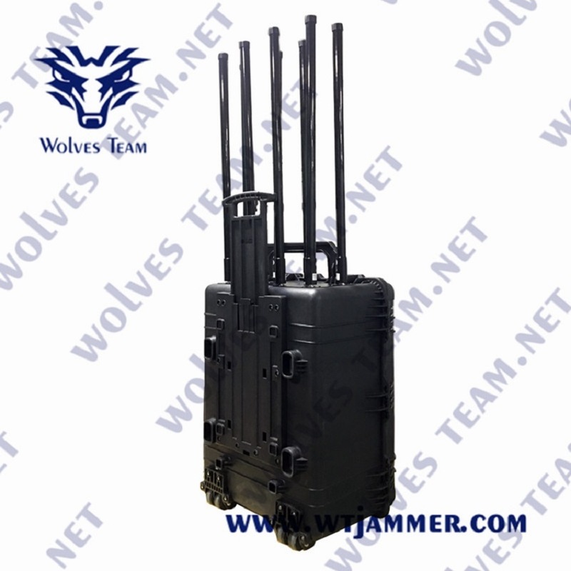 Lightweight Portable Signal Jammer with AC Adapter AC 230V Each Frequency Controlled by Independent RF On/off Switches
