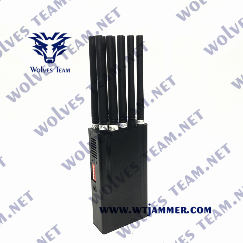 Handheld 14 antennas Mobile phone GSM 3G 4G 5G jammer  Wifi Bluetooth GPS Jammer up to 25 meters