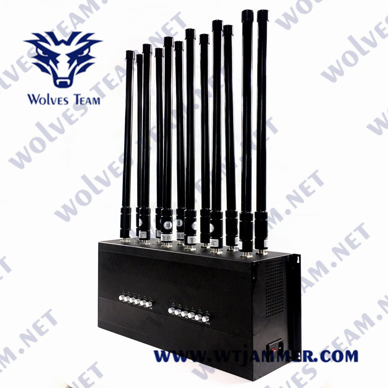 Indoor 12 antenna desktop GSM 3G 4G 5G Mobile Phone Jammer up to 50 meters